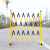 电力绝缘施工围栏玻璃钢圆管伸缩围栏可移动警示隔离带伸缩带护栏 常规1.2米高2.5米长黄黑