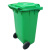 益美得 YJX1 分类垃圾桶120L户外环卫垃圾桶大号可挂车 绿色（厨余垃圾）