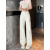 莫代尔新中式国风白色直筒牛仔裤女夏季薄款刺绣宽松高腰显瘦阔腿裤 黑色-基础款 XS (建议75-84斤)