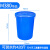 级塑料水桶带盖圆形装米面酿酒发酵加厚大号储水胶桶腌菜 蓝色M380桶装水约420斤（带盖）