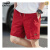 卡帝乐鳄鱼（CARTELO）轻奢品牌短裤男士夏季弹力五分裤沙滩裤舒适冰丝休闲运动薄款新品 红色 L