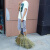手工竹扫把无叶硬丝户外马路环卫庭院扫地扫帚工地小区清洁竹苕帚 布条带叶竹扫把