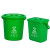 稳斯坦 厨房手提垃圾桶带盖 绿色10L方桶+盖+滤网 厨余垃圾  农村小区分类餐厨干湿分离桶 WL-009
