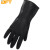 贝傅特 工业手套耐酸碱加长厚款型橡胶乳胶手套 35cm 黑色1双