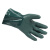 君御Y816墨绿色磨砂耐油手套耐磨 防水工业加厚PVC橡胶防滑工作手套 一打10付装 墨绿色 均码
