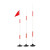 影月平原 蛇形跑杆标志杆 障碍物标志杆 红白训练杆1.8m红白铁杆+2.6kg铸铁底座