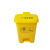 定制垃圾桶黄色诊所废物回收加厚脚踏式污物桶摇盖专用利器盒 120L带轮桶
