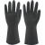 华特3502 防水防油手套 黑色双层乳胶 加厚 清洁洗涤 作业防护 劳保用品 5双 L#大码
