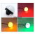 QC50S-L-J半球形信号报警指示灯防水LED三色灯设备警示灯 90 航空插接头