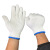 手套棉线手套男耐磨耐用工作干活防滑女劳动工作白线手套 尼龙450克蓝边