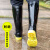 防滑钓鱼高筒雨鞋男士加绒水靴长筒短筒套鞋雨靴防水中筒水鞋胶鞋 W906高筒牛筋底(厚底) 36