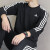 阿迪达斯 （adidas）男装上衣长袖T恤 秋季新款运动服透气休闲卫衣套头衫 GK9078/刺绣logo/毛圈款/三条纹 M