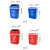 定制分类垃圾桶无盖小区工业办公区广场大中小塑料环卫垃圾桶 20L-无盖-红色有害垃圾