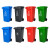 久洁（Jojell）100L户外大垃圾桶带盖带轮挂车户外环卫垃圾桶加厚塑料绿色垃圾箱