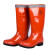 瑞可特 RZF14 反光高筒雨鞋 劳保工作鞋清洁工高帮雨靴环卫靴水鞋 橙色高帮 42码 