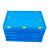 JGY2482 塑料折叠 周转筐 蓝色加厚果蔬配送摺叠框 塑胶可带盖拆叠周转筐600*400 600*400*250mm（无盖） 周转箩