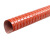 跃励工品高温风管红色矽胶硫化热风管高温软管耐高温钢丝管通风管    内径80mm/4米    一个价