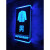 亚克力三角双面洗手间指示牌D发光门牌卫生间导向标识 单面男卫(蓝色)