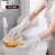 谋福 耐用型手套 防水加长清洁手套 厨房洗碗洗衣服 宽口单层 M 