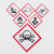 冰禹 GHS危险化学品标签 10*10CM不干胶 危化品储存标签 GHS-2 BYP-115