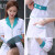 白大褂男女工作服药店短袖医护士服美容师美容院薄款夏季白外套 白衣加绿边长袖 XL