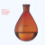 重安盛鼎 棕色茄形烧瓶 玻璃耐热耐高温蒸馏旋蒸旋转蒸发反应瓶器 500ml/24 