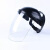 立采电焊面罩具 轻便氩弧焊全脸防护烤脸打眼强光头戴式PC焊帽 黑顶透明面罩 1个价