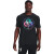 安德玛（Under Armour）男式 Tri Globe 短袖 T 恤 (001) Black / Pitch Gray XX-Large