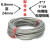 304不锈钢软细钢丝绳0.8/1mm1.2mm1.5mm2.5mm3mmm6mm型号全 浅灰色 透明包塑2mm*10米