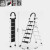商用梯子可折叠梯宿舍出租屋便携人字梯碳钢爬梯两用扶梯室内步梯 白色六步梯升级安全卡扣-稳固不