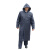 劳保佳 雨衣 防水防雨连体雨衣 PVC胶防水胶层涤纶布 藏青色 XL 1件装 可定制