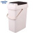 金诗洛 K431 按压式手提茶水桶 商用办公室用茶渣桶塑料弹盖垃圾桶垃圾过滤废水桶 10L