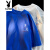 花花公子（PLAYBOY ESTABLISHED 1953）白色短袖t恤男士夏季新款纯棉半袖体恤国潮ins潮牌休闲宽松上衣服 白色 XL