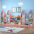 创意儿童书架置物架落地家用学生小房子书柜幼儿园多层玩具收纳架 蓝色房子书柜116*24*153cm