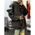 米可杉可拆袖子卫衣袖男hiphop美式感小众麂皮绒重磅感帽衫 米杏色 XL