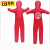 百舸 安防用防身锻炼假人消防演练假人形沙袋红色k011款高170cm重45kg