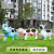 户外卡通动物熊猫分类垃圾桶玻璃钢雕塑游乐园商场用美陈装饰摆件 组合十七