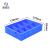 米奇特工 分格零件盒塑料收纳盒子物料分类周转箱 小8格箱370*275*83蓝色