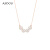 AJIDOU阿吉豆珍珠系列925银优雅气质珍珠项链 玫金色 长41.5cm珍珠直径0.5cm