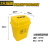 加厚黄色垃圾桶脚踏摇盖废污物塑料桶垃圾桶利器盒回收箱诊所 15摇盖垃圾桶