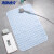 海斯迪克 PVC浴室防滑垫 按摩脚垫 卫生间淋浴垫 吸盘地垫 蓝色35*70cm HKLY-180 