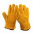 定制氩弧焊专用手套 手套电焊手套软皮耐高温防烫耐磨专用薄短款 黄色皮(12副) L