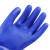 耐油耐酸碱工业劳保手套橡胶杀鱼加厚耐用防腐蚀化工耐磨胶皮防水 蓝色浸塑磨砂（单独左手20只） XL