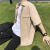 PZHK2021短袖衬衫男学生韩版休闲潮流宽松工装外套男士五分袖衬衣夏 C01棕色 L