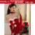 俙兹（xizi）圣诞节cos服女生主题兔女郎1演出服性感纯欲新年战袍cosplay 红色裙+兔耳+肩带+项圈+袖套+网 M