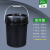 加厚塑料桶带盖20/25L涂料桶油漆桶空桶15KG升公斤密封水桶奔新农 20L黑色-带油嘴 【易开盖】