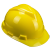 酷仕盾 安全帽工地 PE材质 防砸防冲击 V型头盔 电力工程建筑施工安全帽 黄色PE安全帽 