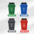户外垃圾桶中型分类工业60L商用环卫室外小区摇盖箱塑料约巢 灰色15L脚踏垃圾桶