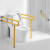 鸣固 ZJ6194卫生间扶手防滑折叠残疾人厕所浴室安全无障碍坐便器马桶栏杆  600*700黄色