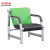 尚留鑫 豪华连排椅单人位绿色靠背不锈钢脚休息椅工厂车间休息椅